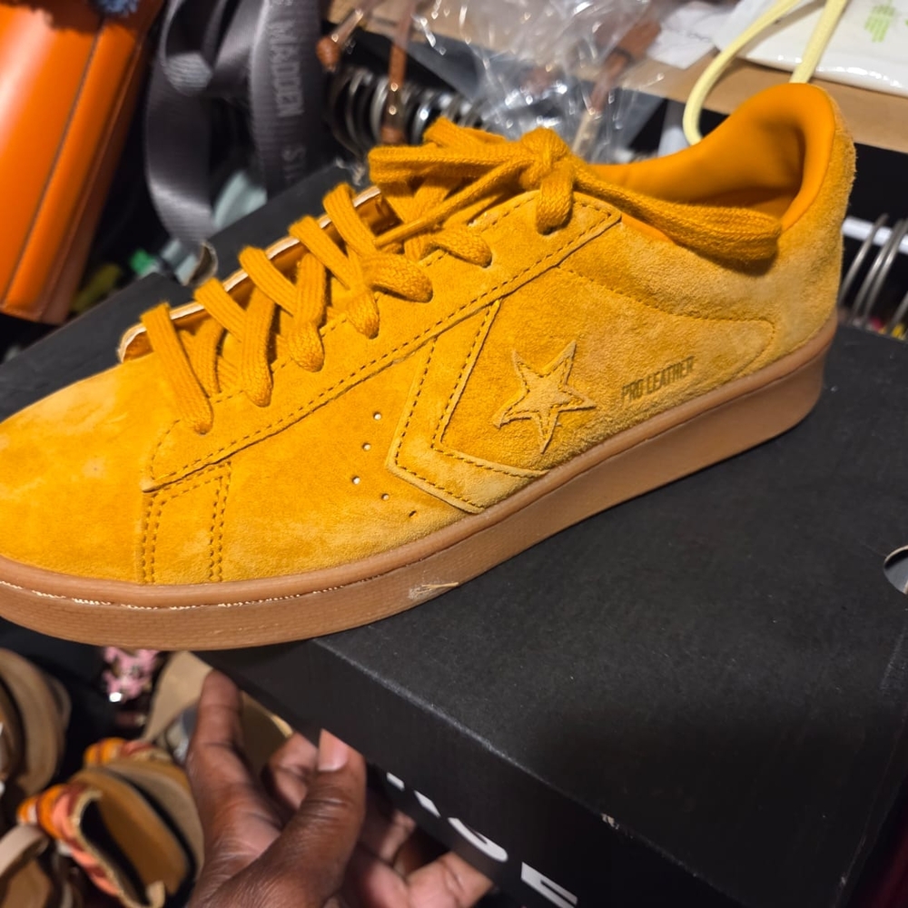 Converse Pro Leather Women Shoes - Mustard Yellow